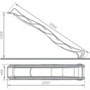 Hullámcsúszda 2,9 m sötétzöld