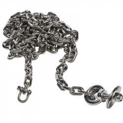 Fémbetétes tányérhinta kerek 2,5 méteres rozsdamentes lánccal