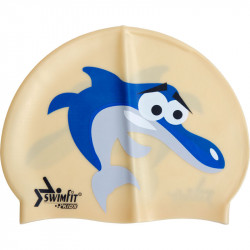 Úszósapka Swimfit delfines bézs Sportszer Swimfit
