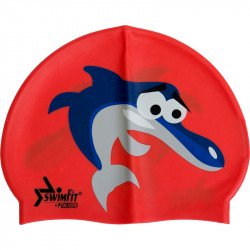 Úszósapka Swimfit delfines piros BLACK WEEK Swimfit