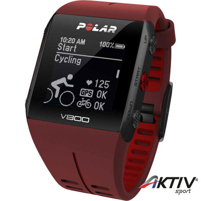 Polar V800 HR GPS sportóra piros