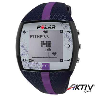 Polar FT7F női pulzusmérő óra sötétkék lila csíkkal