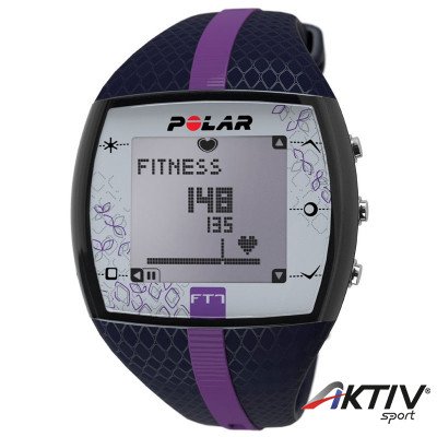 Polar FT7F női pulzusmérő óra sötétkék lila csíkkal