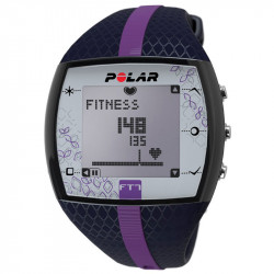 Polar FT7F női pulzusmérő óra sötétkék lila csíkkal Fitness Polar