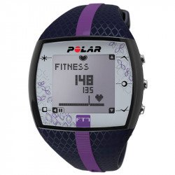 Polar FT7F női pulzusmérő óra sötétkék lila csíkkal Fitness Polar