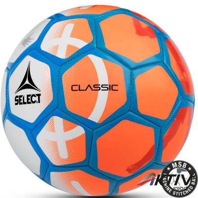 Focilabda Select Classic narancssárga-fehér