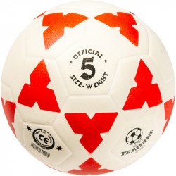 Football kogelán fehér-piros méret: 5 Sportszer Aktivsport