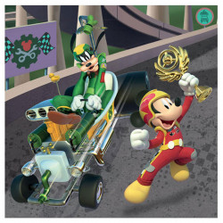 Puzzle Mikiegér autóverseny 3 x 55 darab