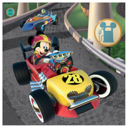 Puzzle Mikiegér autóverseny 3 x 55 darab