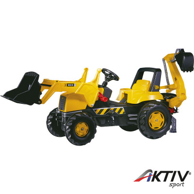 Pedálos markolós traktor exkavátorral Rolly Junior JCB