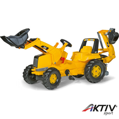 Pedálos markolós traktor exkavátorral Rolly Junior CAT