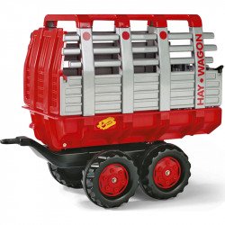 Duplatengelyes szénaszállító utánfutó Rolly Trailer Lábbal hajtható járművek Rolly Toys