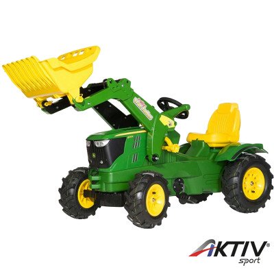 Pedálos traktor markolóval Rolly Farmtrac John Deere 6210R