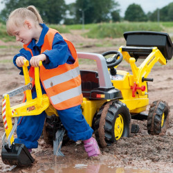 Pedálos markolós traktor exkavátorral Rolly Junior New Holland