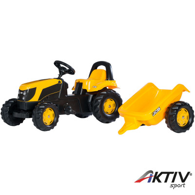 Pedálos traktor utánfutóval Rolly Kid JCB