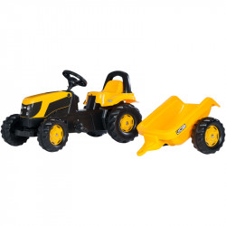 Pedálos traktor utánfutóval Rolly Kid JCB Pedálos járművek Rolly Toys