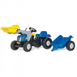 Pedálos markolós traktor utánfutóval Rolly Kid New Holland T 7040 Pedálos járművek Rolly Toys