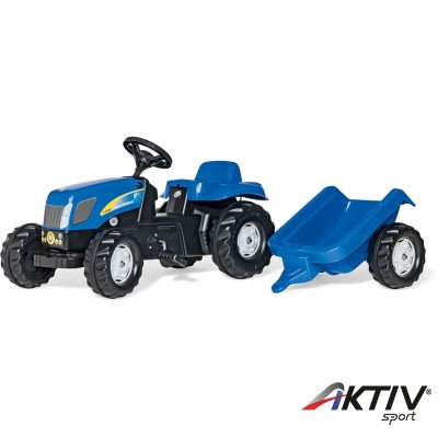 Pedálos traktor utánfutóval Rolly Kid New Holland T 7040