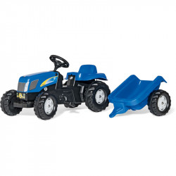Pedálos traktor utánfutóval Rolly Kid New Holland T 7040 Pedálos járművek Rolly Toys