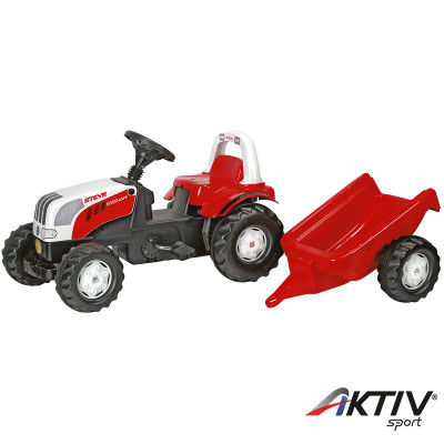Pedálos traktor utánfutóval Rolly Kid Steyr 6160 CVT
