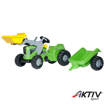 Pedálos markolós traktor utánfutóval Rolly Kiddy Futura