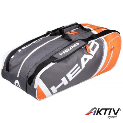 Tenisztáska Head Core 9R Supercombi fekete-narancssárga