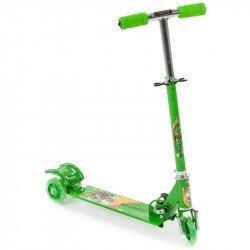 Háromkerekű roller gyerek világító zöld Sportszer