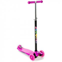 Háromkerekű roller Maxi gyerek világító rózsaszín Sportszer Vegatoys