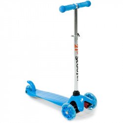 Háromkerekű roller gyerek világító kék-fehér Sportszer Vegatoys