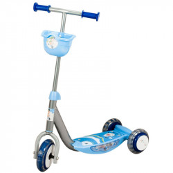 Háromkerekű roller zenélő, világító kék Sportszer