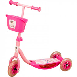 Háromkerekű roller zenélő, világító rózsaszín Sportszer