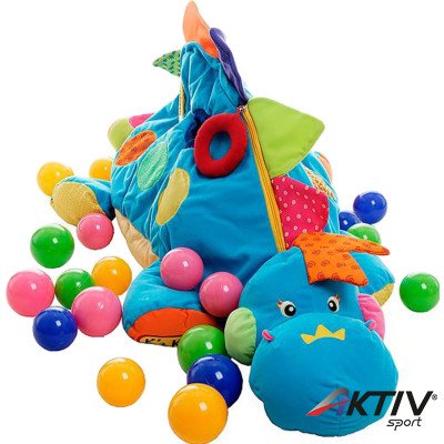 Plüss dinoszaurusz foglalkoztató műanyag gömbökkel Ks Kids