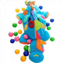 Plüss dinoszaurusz foglalkoztató műanyag gömbökkel Ks Kids