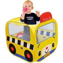 Iskolabusz játszósátor színes labdákkal Ks Kids Készségfejlesztő játékok Ks Kids