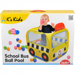 Iskolabusz játszósátor színes labdákkal Ks Kids