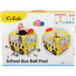 Iskolabusz játszósátor színes labdákkal Ks Kids