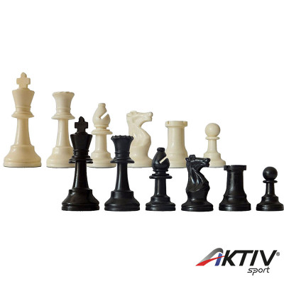 Sakk készlet fekete-fehér műanyag