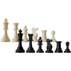 Sakk készlet fekete-fehér műanyag Játék Eurochess