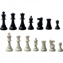 Sakk készlet fekete-fehér szilikon Játék Eurochess