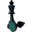 Sakk készlet fekete-fehér műanyag pamut tartózsákkal