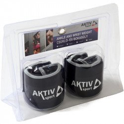 Csukló- és bokasúly Aktivsport 2x0,5 kg fekete-szürke BLACK WEEK Aktivsport