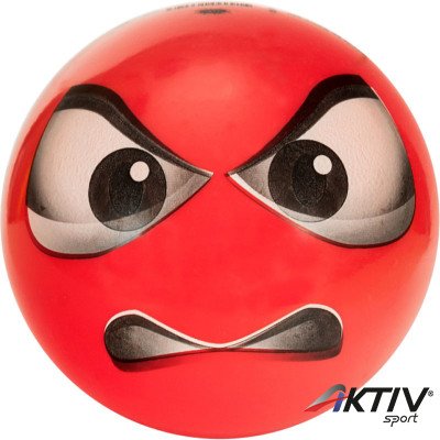 Gumilabda Smiley 14 cm piros