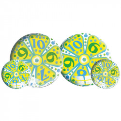 Gumilabda Virágos, számos 23 cm Sportszer Mese labda