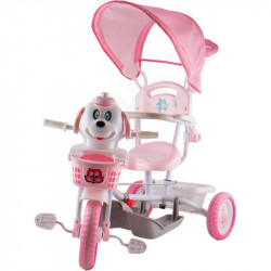 Tricikli kutyás fedeles rózsaszín Játék
