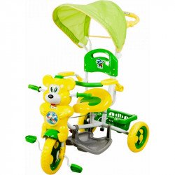 Tricikli macis fedeles zöld-sárga Játék