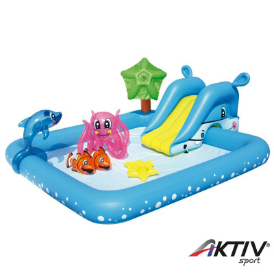 Gyermek játszómedence Bestway akvárium csúszdával