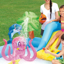 Gyermek játszómedence Bestway akvárium csúszdával